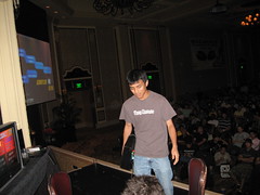 Edma walking onstage at Evo2k7