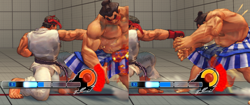 SF4 Ryu's c.MP vs E.Honda